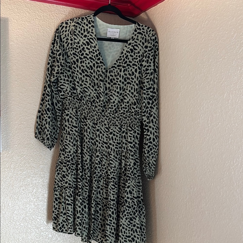Hayden Animal Print V-Neck Dress